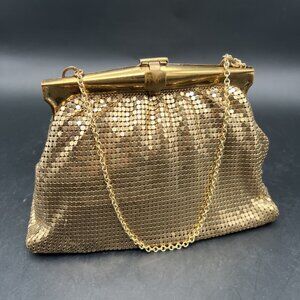 Vintage Whiting & Davis Gold Tone Mesh Evening Bag